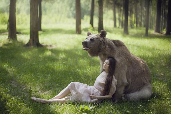 Un monde où les beautés et les animaux sauvages vivent en harmonie