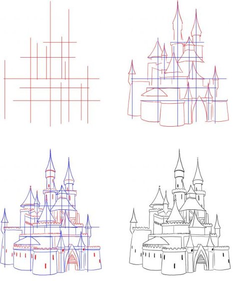 Comment dessiner un château?